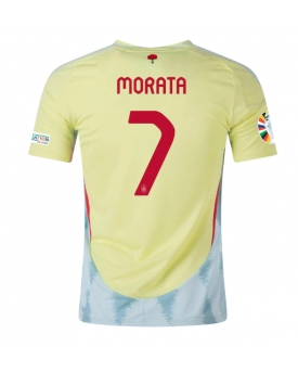 Spagna Alvaro Morata #7 Maglia Gara Trasferta Repliche Europei 2024 Spagna Alvaro Morata #7 Maglia Gara Trasferta Repliche Europei 2024